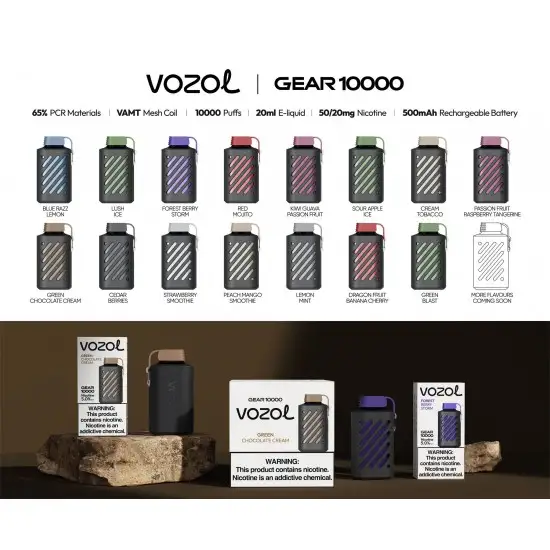 Vozol Gear 10000 Raspberry Tangerine Çeşitleri