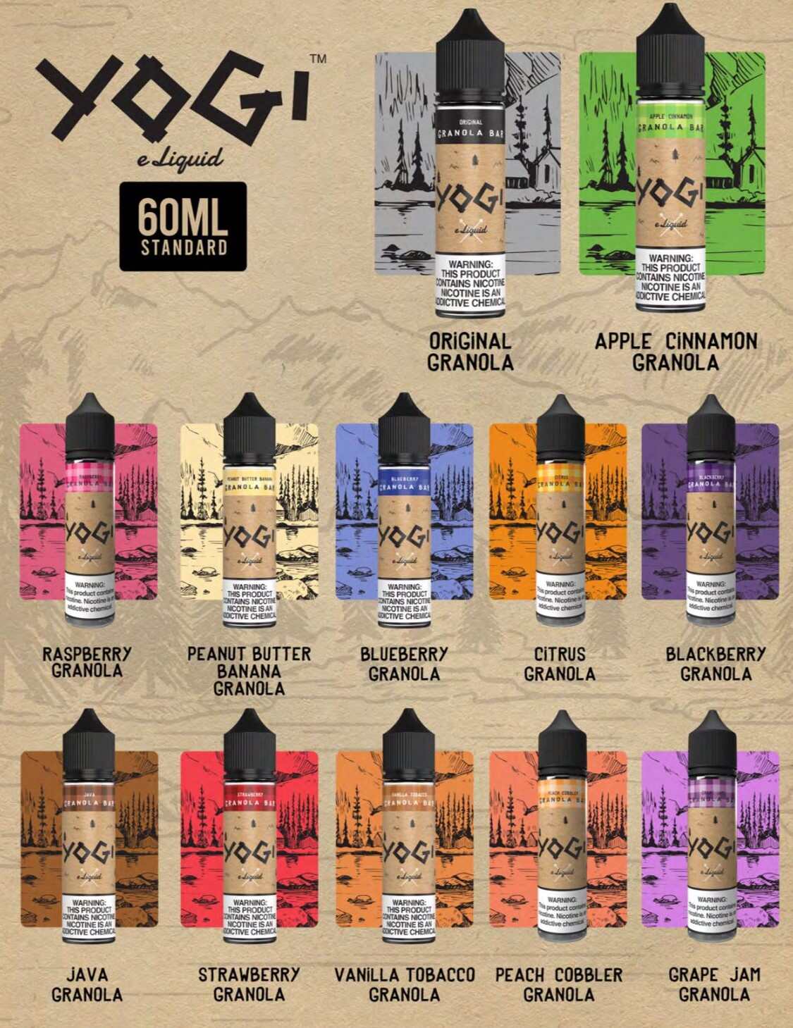 YOGI BLUEBERRY GRANOLA 60ml Likit ile Diğer İçerik Listesi